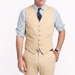 J. Crew Ludlow Suit Vest in Khaki
